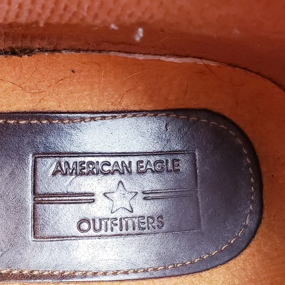 Vintage 90s Y2K American Eagle Combat Boots Brown Leather Lace Up Women's Size 9 - Picture 8 of 9